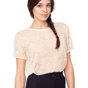 American Apparel El Salvador Cream Lace Tee
